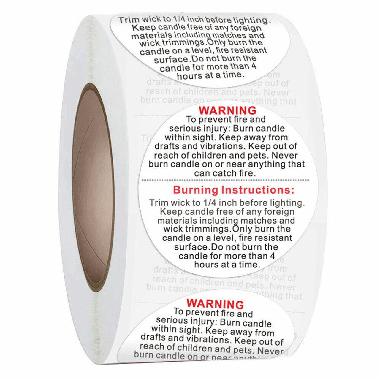 Candle Warning Labels - Small - The Life Organizer Distributions